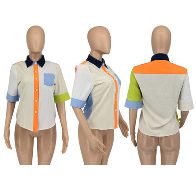 Blusa Casual de Verano con Color Coordinado para Mujer - Image 18