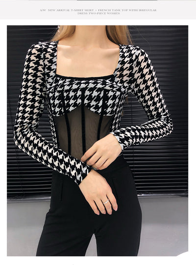 Bodysuit Transparente con Costuras Espina de Pez para Mujer - Image 7