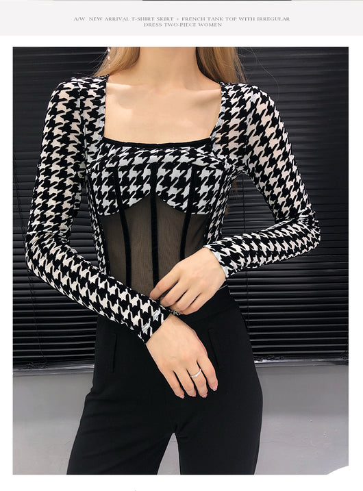 Bodysuit Transparente con Costuras Espina de Pez para Mujer - Image 7