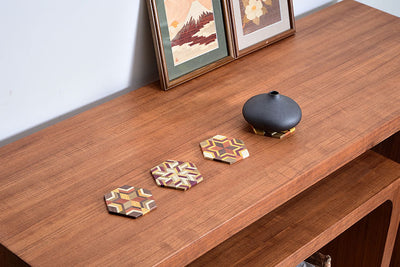 Posavasos Hexagonales de Madera Maciza Estilo Retro - Image 11