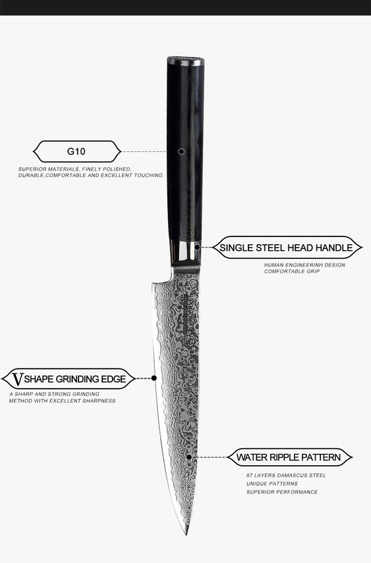 Cuchillo Universal de Acero Damasco para Cocina - Image 12