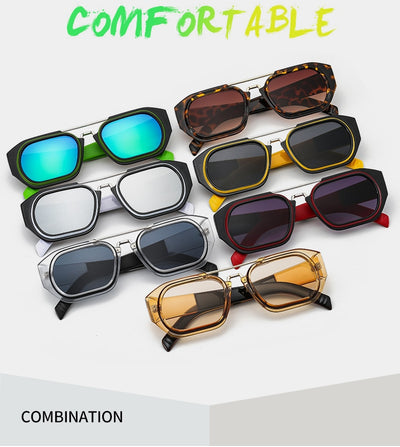 Gafas de Sol Retro con Colores Trending - Estilo Personalidad Masculina - Image 9