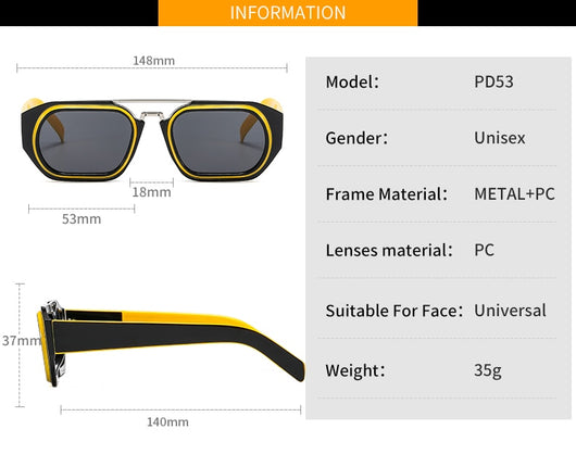 Gafas de Sol Retro con Colores Trending - Estilo Personalidad Masculina - Image 10