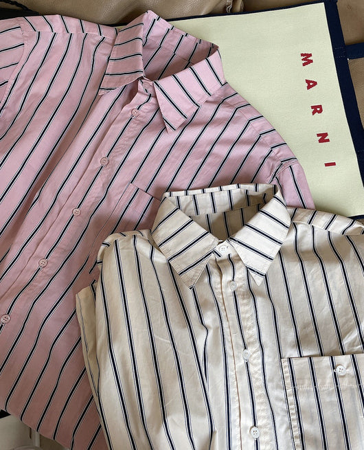 Camisa Retro de Rayas con Solapa Literaria, Manga Corta Suelta y Ligera - Image 12