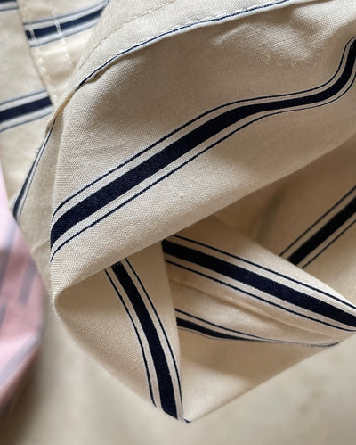 Camisa Retro de Rayas con Solapa Literaria, Manga Corta Suelta y Ligera - Image 16
