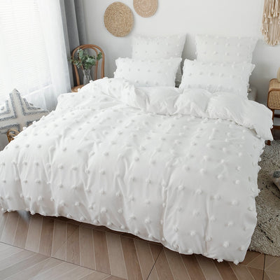 Juego de Cama Textil Floral de 3 Piezas con Detalles Decorativos - Image 8