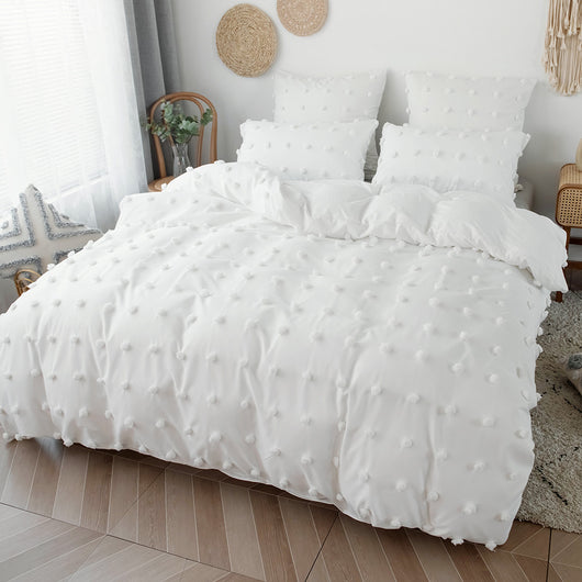 Juego de Cama Textil Floral de 3 Piezas con Detalles Decorativos - Image 8