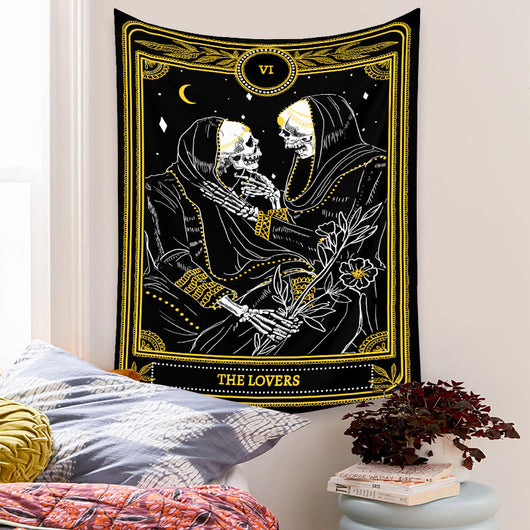 Tapiz de Tarot Psicodélico Bohemio con Fondo Místico - Image 24