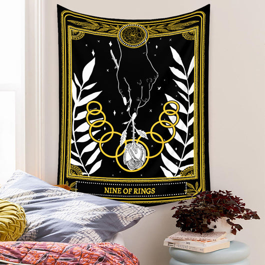 Tapiz de Tarot Psicodélico Bohemio con Fondo Místico - Image 32