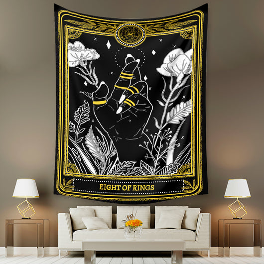 Tapiz de Tarot Psicodélico Bohemio con Fondo Místico - Image 39