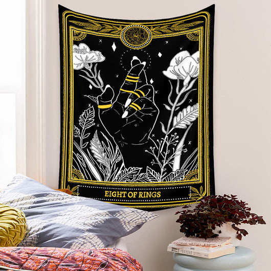 Tapiz de Tarot Psicodélico Bohemio con Fondo Místico - Image 40