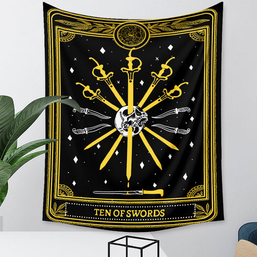 Tapiz de Tarot Psicodélico Bohemio con Fondo Místico - Image 54