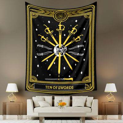 Tapiz de Tarot Psicodélico Bohemio con Fondo Místico - Image 55