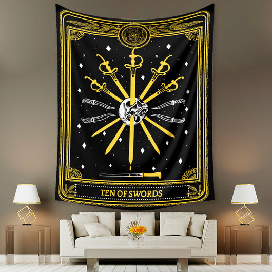 Tapiz de Tarot Psicodélico Bohemio con Fondo Místico - Image 55