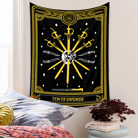 Tapiz de Tarot Psicodélico Bohemio con Fondo Místico - Image 56