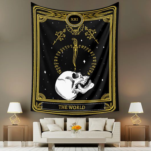 Tapiz de Tarot Psicodélico Bohemio con Fondo Místico - Image 59