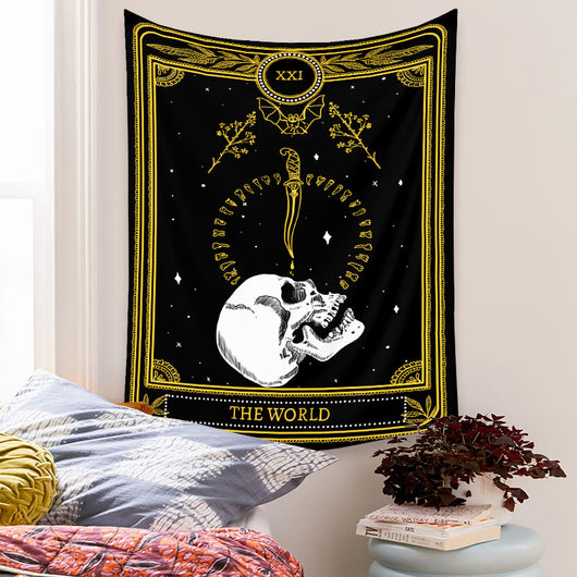 Tapiz de Tarot Psicodélico Bohemio con Fondo Místico - Image 60