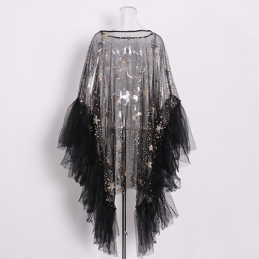 Blusa con Lentejuelas y Mangas Volantes - Protección Solar - Image 7