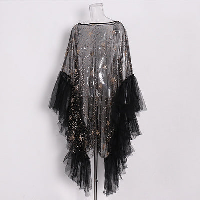 Blusa con Lentejuelas y Mangas Volantes - Protección Solar - Image 8