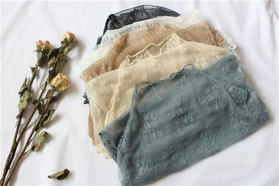 Blusa Encaje Transparente Manga Larga - Prenda Versátil para Capas - Image 13