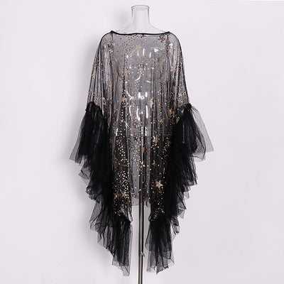 Blusa con Lentejuelas y Mangas Volantes - Protección Solar - Image 9