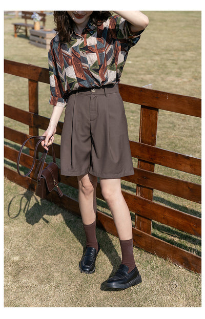 Camisa Floral Retro Hong Kong Oversized Manga Larga Primavera Otoño - Image 21