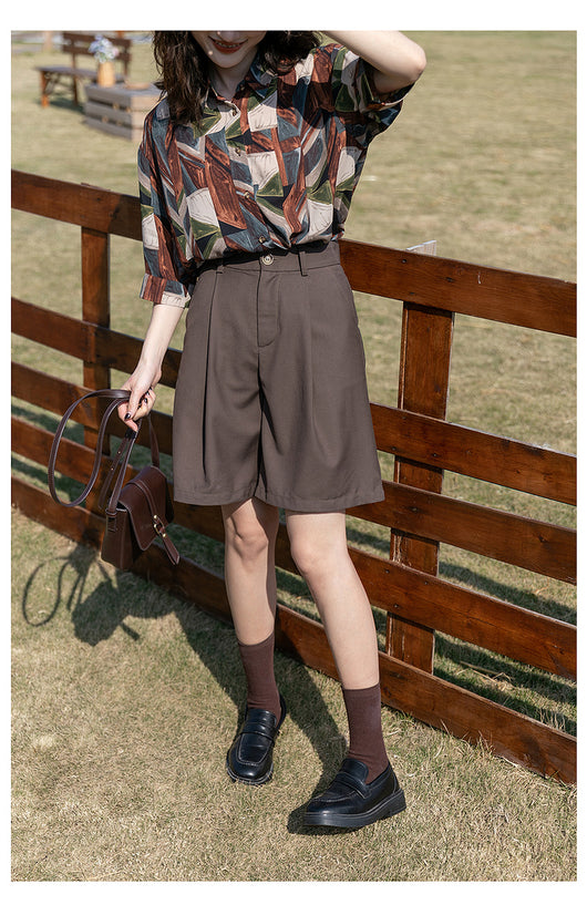 Camisa Floral Retro Hong Kong Oversized Manga Larga Primavera Otoño - Image 21