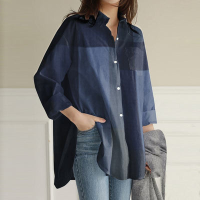 Camisa Casual Suelta de Manga Larga para Otoño - Image 8