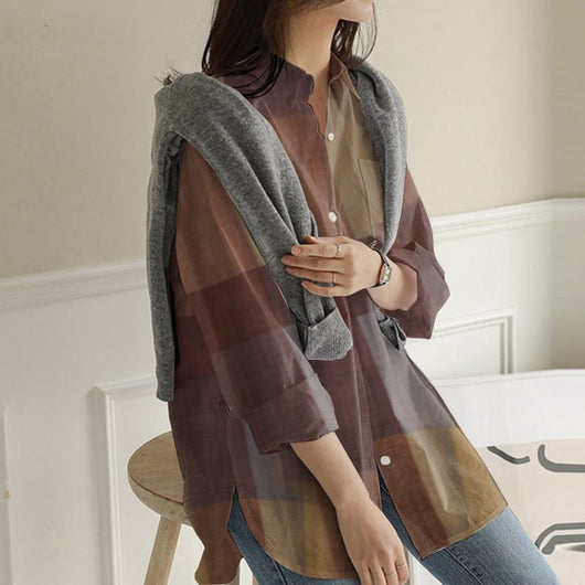 Camisa Casual Suelta de Manga Larga para Otoño - Image 9
