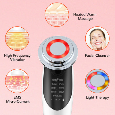Masajeador Facial 7 en 1 con Microcorriente EMS y Luz LED - Image 12