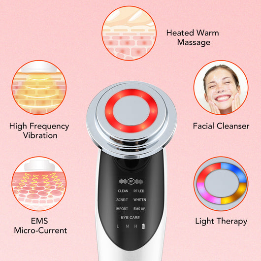 Masajeador Facial 7 en 1 con Microcorriente EMS y Luz LED - Image 12