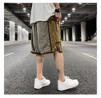 Shorts Hip-Hop de Terciopelo con Bordado - Pantalones Cortos Deportivos Holgados para Hombre - Image 14