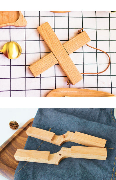 Salvamanteles Plegable de Madera de Haya Estilo Japonés para Mesa de Comedor - Image 9