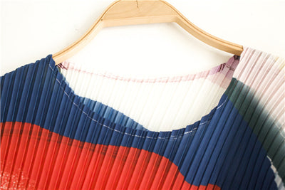Blusa Corta de Gasa Plisada Irregular para Mujer - Image 19