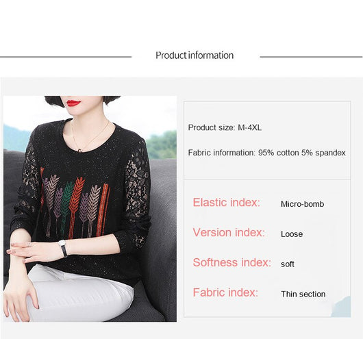 Blusa Elegante con Encaje y Detalles Brillantes para Mujer - Image 13