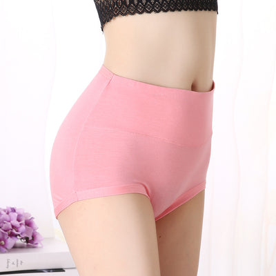 Pack 4 Pantaletas Cintura Alta Viscosa Suave Colores Lisos Mujer - Image 25