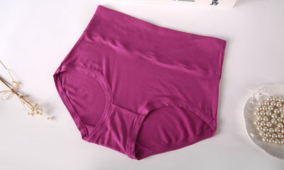Pack 4 Pantaletas Cintura Alta Viscosa Suave Colores Lisos Mujer - Image 45