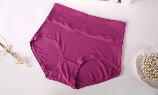 Pack 4 Pantaletas Cintura Alta Viscosa Suave Colores Lisos Mujer - Image 45
