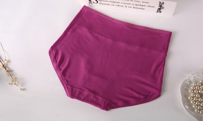 Pack 4 Pantaletas Cintura Alta Viscosa Suave Colores Lisos Mujer - Image 46