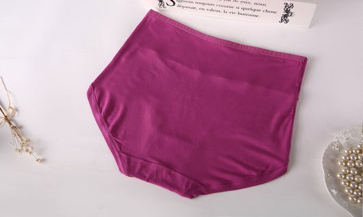 Pack 4 Pantaletas Cintura Alta Viscosa Suave Colores Lisos Mujer - Image 46