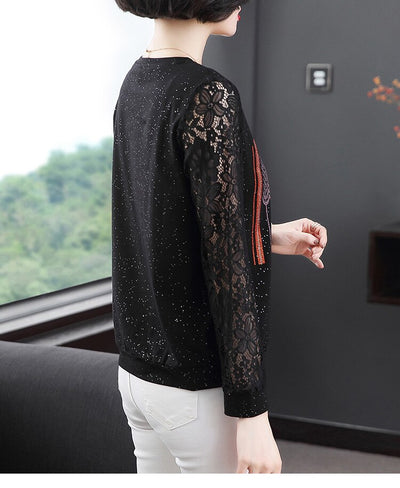 Blusa Elegante con Encaje y Detalles Brillantes para Mujer - Image 21
