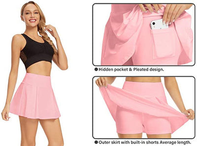 Falda Deportiva Plisada Anti-reflejo para Yoga y Bádminton - Image 13