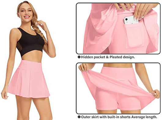 Falda Deportiva Plisada Anti-reflejo para Yoga y Bádminton - Image 13