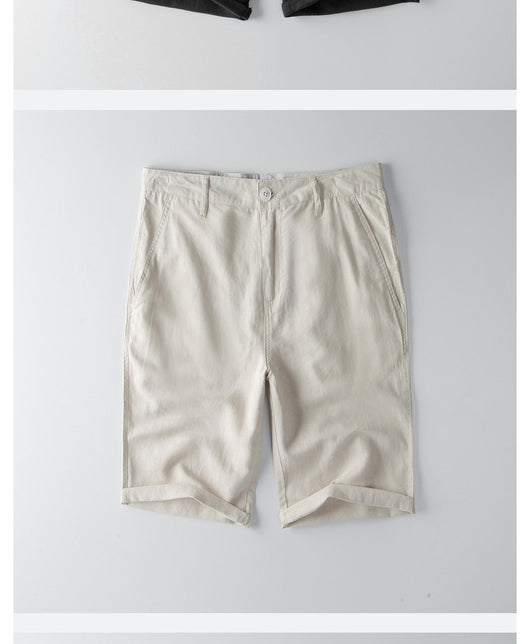 Shorts de Lino y Algodón para Hombre - Verano y Otoño - Image 9