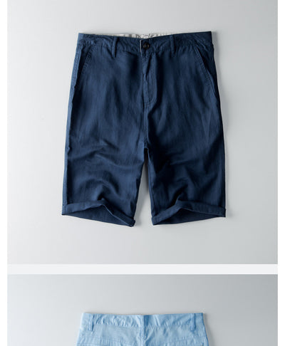 Shorts de Lino y Algodón para Hombre - Verano y Otoño - Image 10