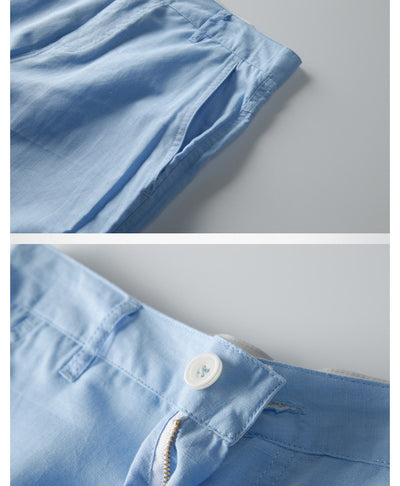 Shorts de Lino y Algodón para Hombre - Verano y Otoño - Image 12