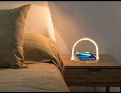 Cargador Inalámbrico 15W con Luz Nocturna y Soporte para Móvil - Image 6