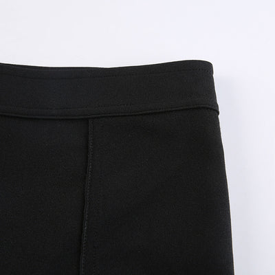 Falda Elástica Negra Estilo Estadounidense con Detalles de Malla - Image 19