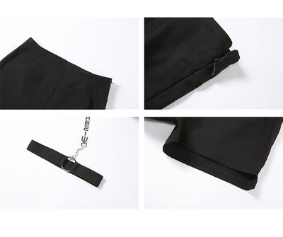 Shorts Negros Cintura Alta Mujer Diseño Ajustado con Detalle de Aro - Perfecto para Verano - Image 6
