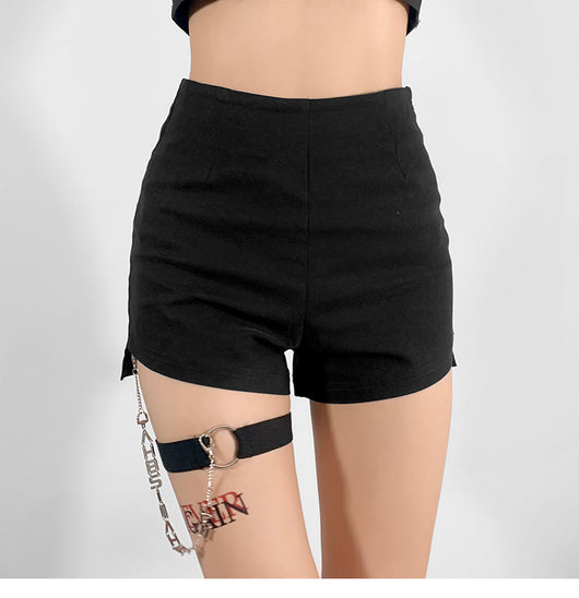 Shorts Negros Cintura Alta Mujer Diseño Ajustado con Detalle de Aro - Perfecto para Verano - Image 7